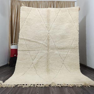 Beni Ourain Rug, Custom Beni Ourain Rug, Large Moroccan Rug, Custom Rug, Blue Rug, Handmade wool Rug, Berber Carpet, White Moroccan Rug