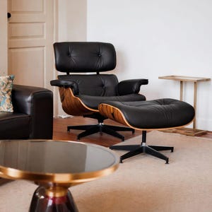 Used leather chair and ottoman - Etsy 日本