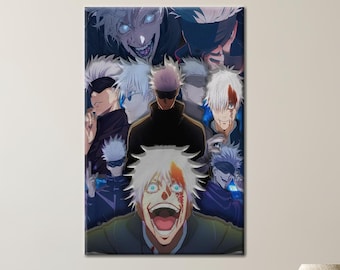 Satoru Gojo Art, Jujutsu Kaisen Artwork, Anime Cavas Art, Gojo Poster Decor, Modern Wall Art, Digital Print Art, Japanese Canvas Art,