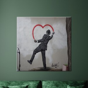 Love Graffiti Art, Love Canvas Art, Valentines Day Gift, Graffiti Canvas Art, Modern Wall Decor, Framed Canvas Art, Home Decor Art,