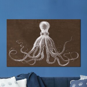 Lord Bodner Art, Octopus Art Decor, Underwater Art, Modern Art Decor, Trendy Canvas , Bodner Octopus Art, Framed Canvas Art,Wall Art Decor