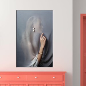Abstract Canvas Art, Trendy Wall Decor, Woman Canvas Art, Girl Room Decor, Luxury Wall Art, Woman Bedroom, Framed Canvas Art,
