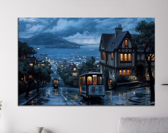 Istanbul Ladnscape, City Landscape, Cityscape Canvas Art, Turkey Landscape, Bosphorus Wall Art, Istanbul Canvas Art, Turkey Poster Decor,