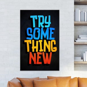 Arte em tela colorida, decoração de parede moderna, arte de pôster personalizada, arte de parede para decoração de casa, arte em tela emoldurada, arte motivacional, decoração de arte em tela