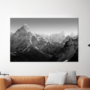 Himalaya Canvas Art, Nepal Wall Decor, Everest Canvas Art, Everest Landscape, Mountain Landscape, Mountain Wall Art, Framed  Canvas Art,
