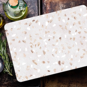 Faux Terrazzo Serving Board, Terrazzo Pattern Chopping Board, Modern Chopping Board, Soft Tones Serving Board, Chopping Board,