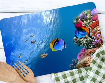 Underwater Fish View Serving Board, Ocean Serving Board, Fish Serving Board, Animal Cutting Board, Cutting Board,