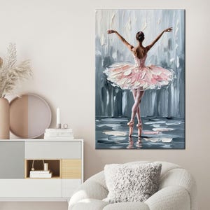 Wall Art Prints, Geschenk für Ballerina-Wand-Dekor, moderne Wand-Dekor, Ballerina Poster, rosa Ballett-Kunst, Baby-Jungen-Geschenk,