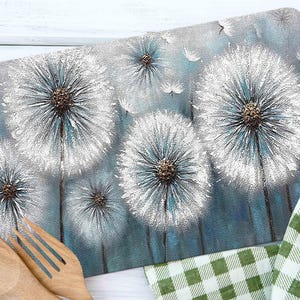 Dandelion Cutting Board, Mother&#39;s Day Gift, Floral Cutting Board, Trendy Serving Board, Modern Serving Board, Chopping Board,