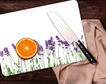 Tagliere a forma di fiore, regalo per la festa della mamma, tagliere a forma di fiore viola, tagliere viola, tagliere alla lavanda, regalo di inaugurazione della casa,