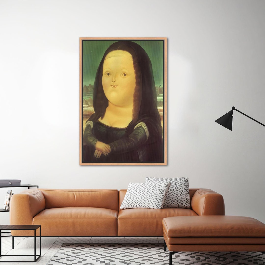 Mona Lisa Art, Fernando Botero, Modern Canvas Art, Abstract Wall Decor ...