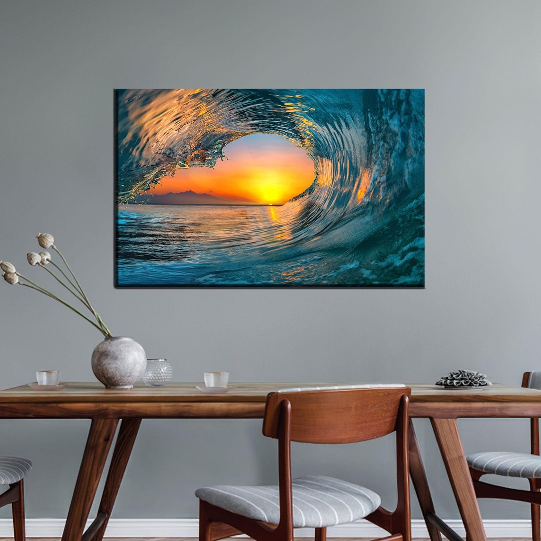 美品 WTW モーガンマッセン アクリルアート“SUNSET SURF”(A1) 2026年