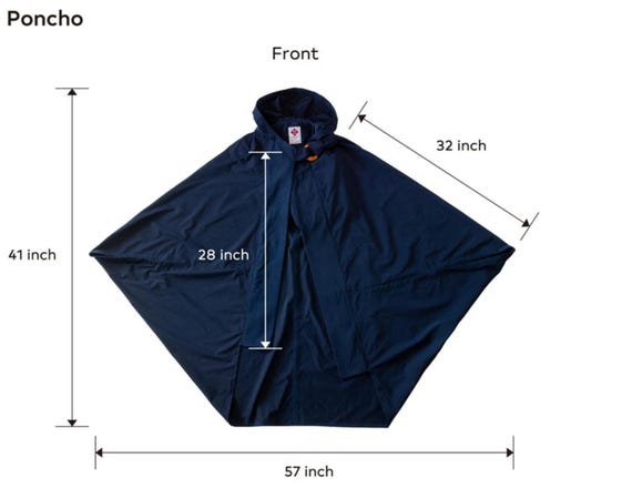 Origami Poncho Rain Jacket, Foldable Travel Raincoat and Gadget
