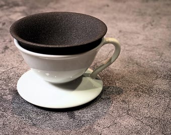 Conjunto de filtro de café e coador de café de cerâmica japonesa, conjunto de café para servir feito à mão com filtro de café reutilizável, porcelana Arita