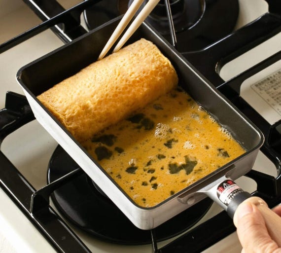 Cast Aluminum Nonstick Tamagoyaki Pan 13x19cm, Made in Japan