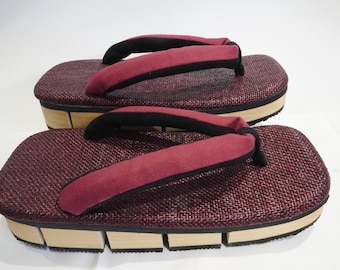 Leggiero V3 Geta - traditionele Japanse sandalen - rood en zwart