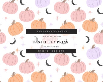 Pastel Halloween Seamless, Halloween Bow Seamless, Coquette Halloween Seamless, Pumpkin And Bow Seamless, Cute Halloween Seamless Pattern