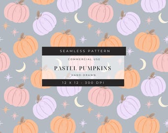 Pastel Halloween Seamless, Halloween Bow Seamless, Coquette Halloween Seamless, Pumpkin And Bow Seamless, Cute Halloween Seamless Pattern