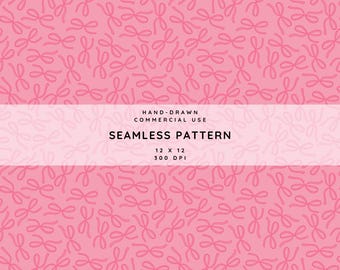 Coquette Bows Seamless Pattern: Pink Bow Print (Commercial Use PNG Digital Download)