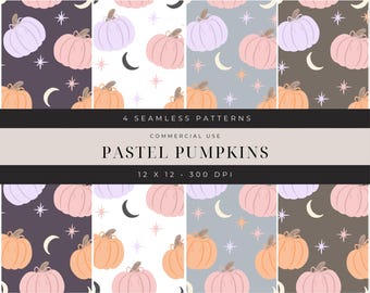 Pastel Halloween Seamless, Halloween Bow Seamless, Coquette Halloween Seamless, Pumpkin And Bow Seamless, Cute Halloween Seamless Pattern