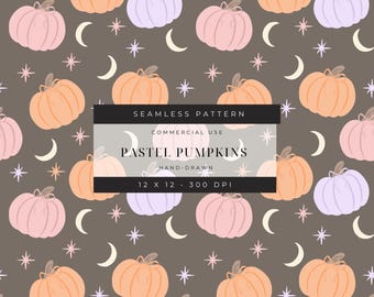 Pastel Halloween Seamless, Halloween Bow Seamless, Coquette Halloween Seamless, Pumpkin And Bow Seamless, Cute Halloween Seamless Pattern