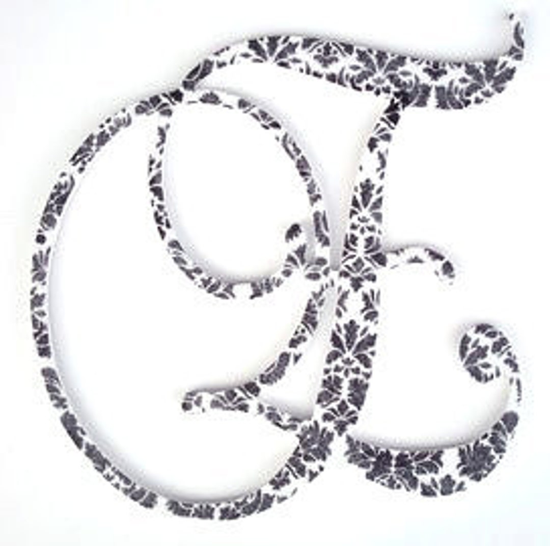 24 Inch GLITTER and SPARKLE Custom Monogram Hand Painted Wooden Wall ...
