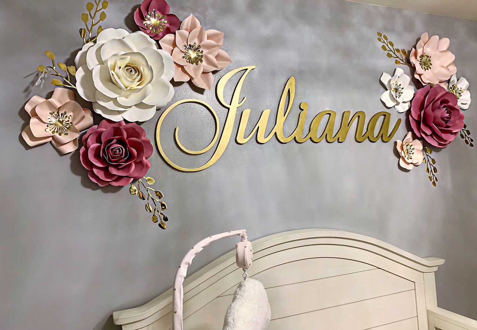 GLITTER Nursery Wall Letters Baby Girl Nursery Decor Etsy