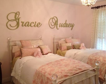 Pink Nursery Name Sign Baby Name Decor Personalized Nursery Name Home Decor Wall Name Sign
