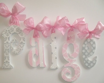 Glitter Decorative Wall Letters - Nursery Letters - Childrens Wall Letters - Wood Letters - Hanging Letters