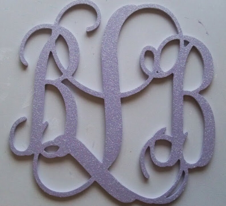 GLITTERED 24 Inch Wood Monogram Wall Decor GLITTERED Wall Etsy
