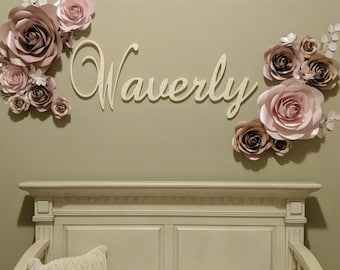 Wooden Name Sign, Nursery Name Sign, Nursery Decor,  Wall Decor,  Wall Letters, Name Sign, Custom Name Sign GLITTERED