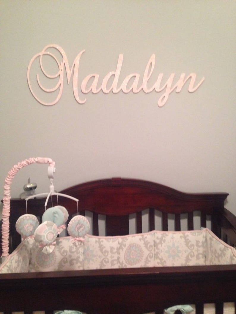 Gold Nursery Name Sign Baby & Kids Nursery Decor Wall Etsy