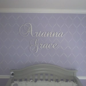 Placa de madeira com nome, Placa de berçário, Decoração de berçário, Nome de madeira para berçário, Placa com letras grandes de madeira, Placa personalizada, LETRAS COM BRILHO