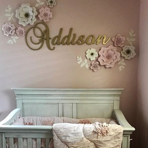 Custom Baby Name Sign Nursery Wall Decor Baby Announcement - Etsy