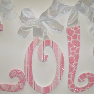 Wood Wall Letters - Kids- Nursery Decor - GLITTER and SPARKLE