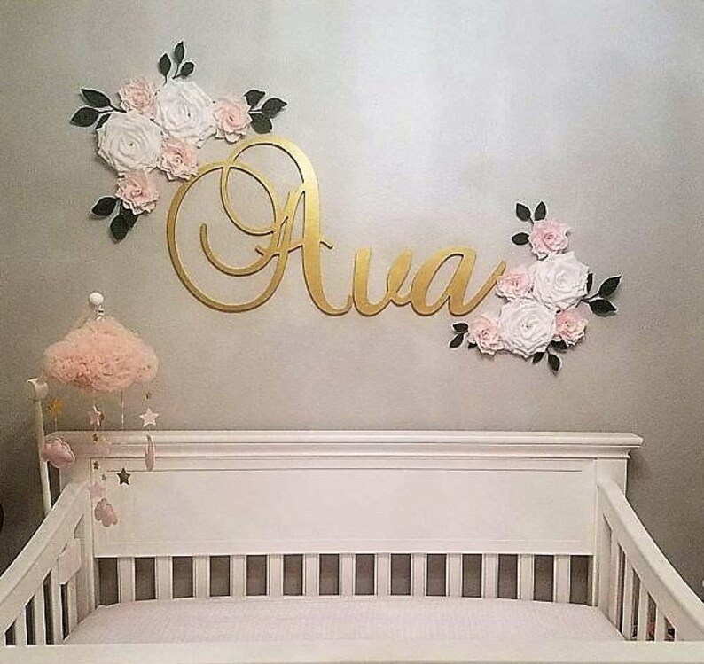 Baby Name Signs for Nursery Girl Wooden Letters for Wall Decor Etsy