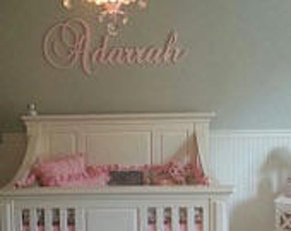 GLITTER Nursery Wall Letters Baby Girl Nursery Decor Etsy