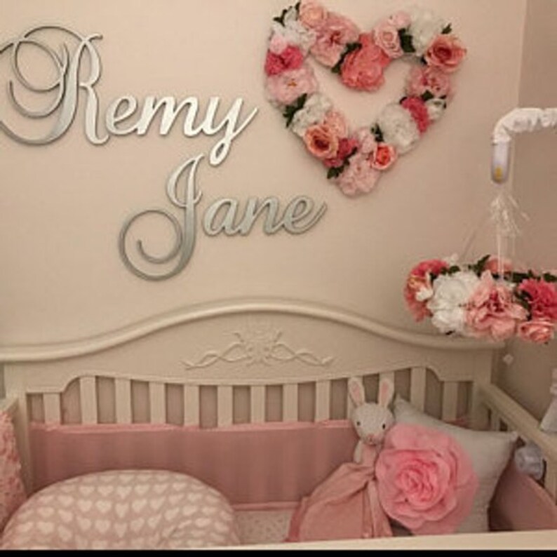 Wall Decor GLITTERED Wooden Sign Wooden Letters for Nursery Etsy