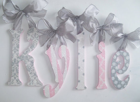 pink letters for nursery