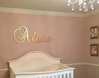 Nursery Name Sign - Nursery Decor - Wall Letters - Wooden Letters - Girls Nursery Decor - Wall Letters - Wall Decor - Name Sign -GLITTER