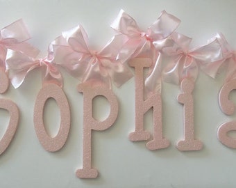 Wall Decor, Nursery Decor, Wall Letters, Wooden Letters GLITTER and SPARKLE Glitter Wall Letters