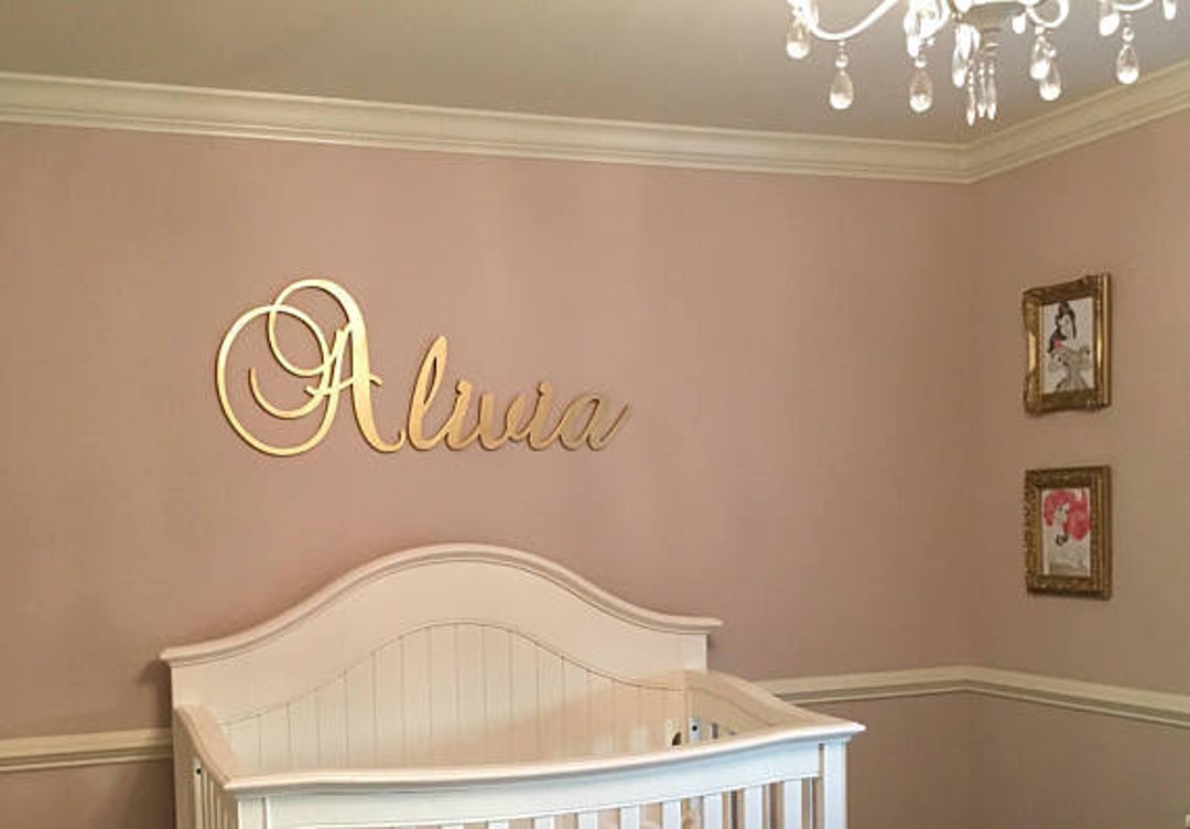 Nursery Name Sign - Nursery Wall Decor - Wooden Name - Wall Decor ...