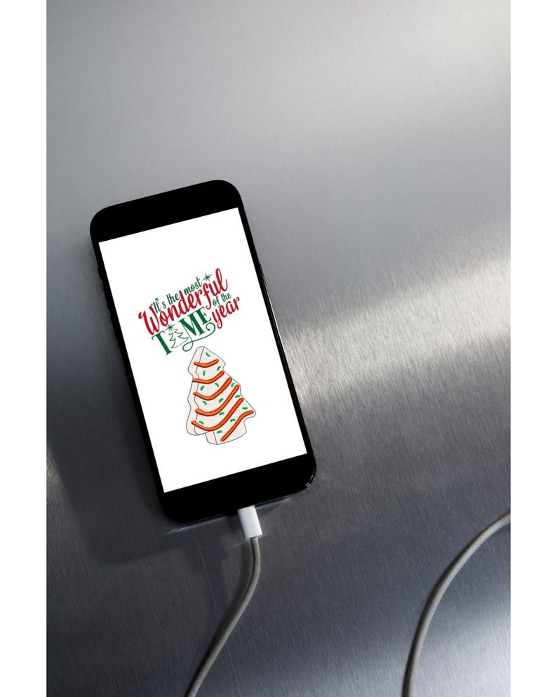 Festive Little Debbie Christmas Tree Cake Phone Wallpaper/lockscreen Etsy