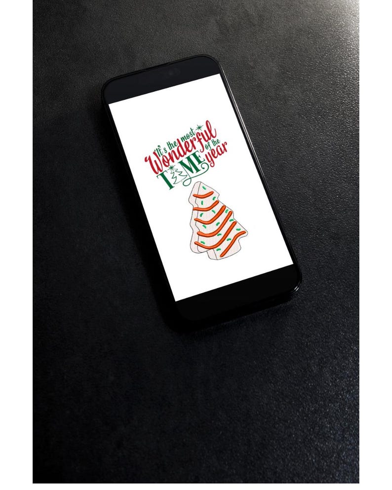 Festive Little Debbie Christmas Tree Cake Phone Wallpaper/lockscreen Etsy
