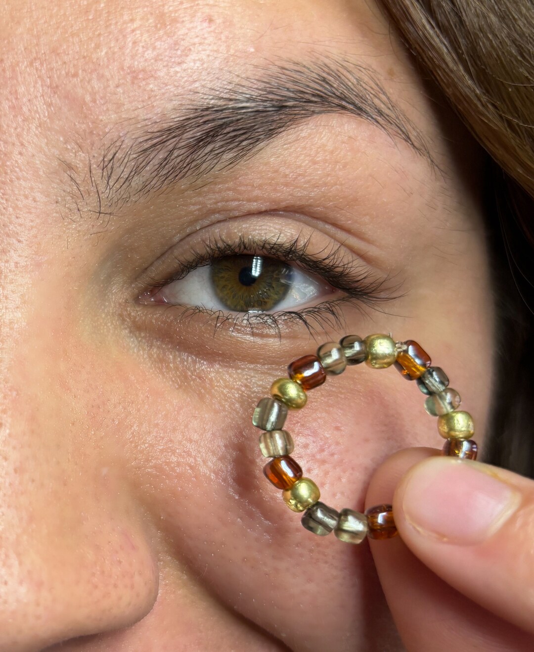 Custom Beaded Rings to Match Your Eye Color Handmade Jewelry Gift ...