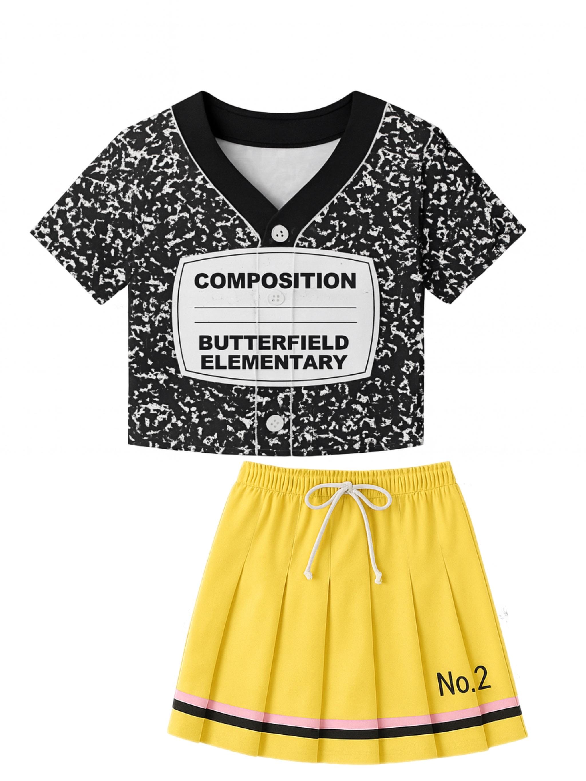 Personalized Back to School Composition Notebook Dress Set | Custom Pencil Skirt Outfit for Girls | Teacher Appreciation Outfit |theme party