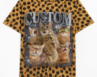 Custom kids adults Comfort Colors® CUSTOM Bootleg Rap PET Shirt, Custom Pet, Custom Photo - Vintage Graphic 90s Tshirt, CUSTOM Your Own Boot
