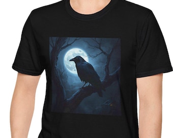 Moonlit Raven T-Shirt | Gothic Halloween Tee
