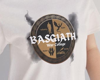 Basgiath War College Shirt | Unisex Short Sleeve Tee - Romantasy T-Shirt Gift for Book Lovers