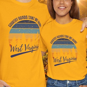 Country Roads Take Me Home West Virginia Shirt | Vintage Inspired Tee | WV Pride Gift | Soft & Comfortable Casual Wear
